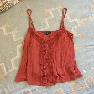 American Eagle Flowy Pink Tank | Size L | Adjustable Straps